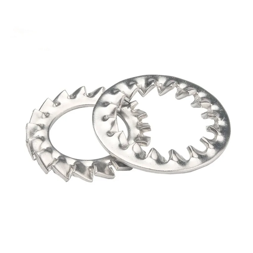 20/50/100PCS Internal atau Eksternal Bergerigi Penguncian Mesin Cuci Stainless Steel M3M4M5M6M8M10M12
