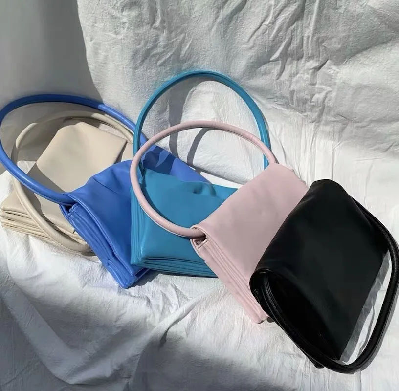

Fashion Candy Color Ladies pu leather Bag Retro Female Hobos Handbag Vintage Design Women Shoulder Bag Clutch Purse