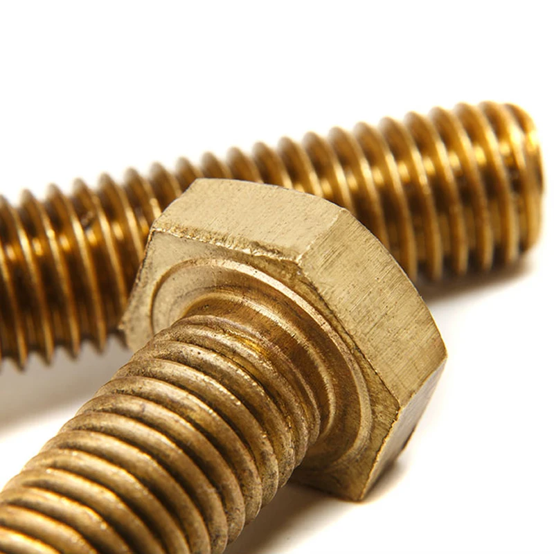 4In1 Brass Outer Hexagonal Bolt Screw Nut Flat Washer Elastic