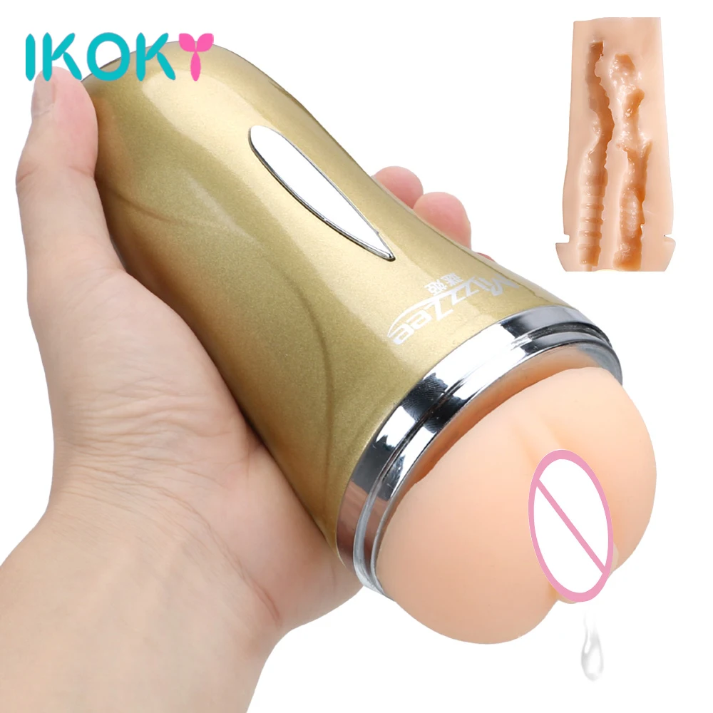 2 In 1 Fake Anal Vaginal For Men 18 Male Masturbator Artificial Pussy Penis Pump Cock Exerciser Glans Sucking Sex Toys Erotic