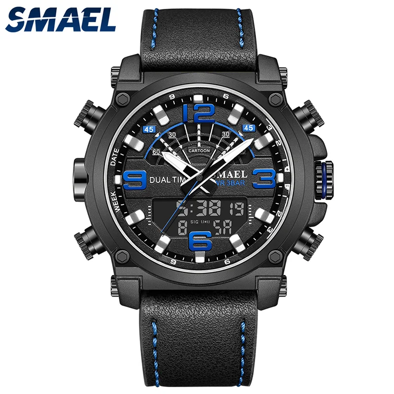 Men Luxury Watch Quartz Bracelet 30M Waterproof Luminous Hands Male Clock SL-6012 Quartz Wristwatches With Digital Display Time