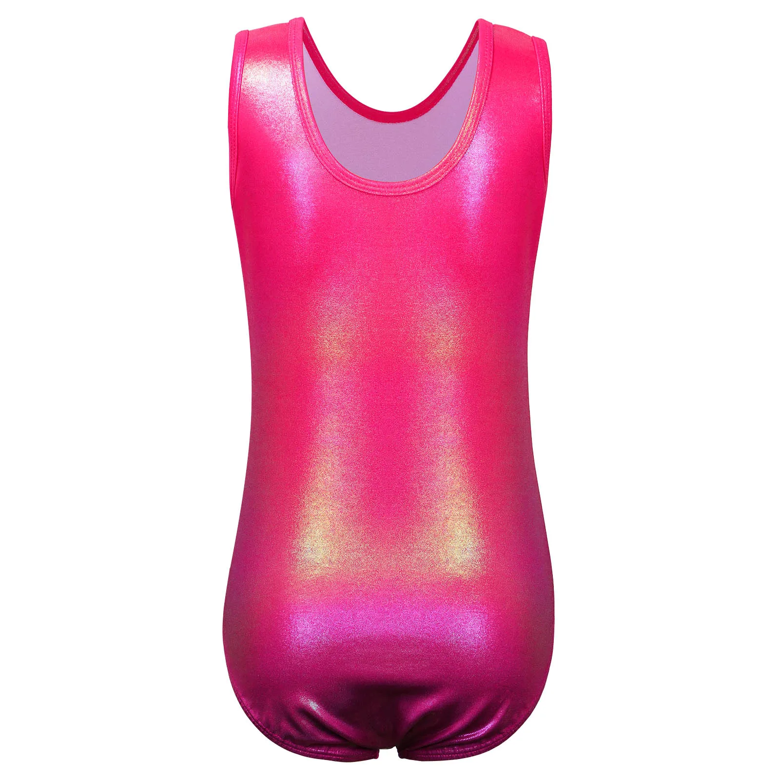 BAOHULU Sparkle Girls Jumpsuit Teens Ballet Leotard Sleeveless Gymnastics Leotard Professional Practice Costume Dance Wear