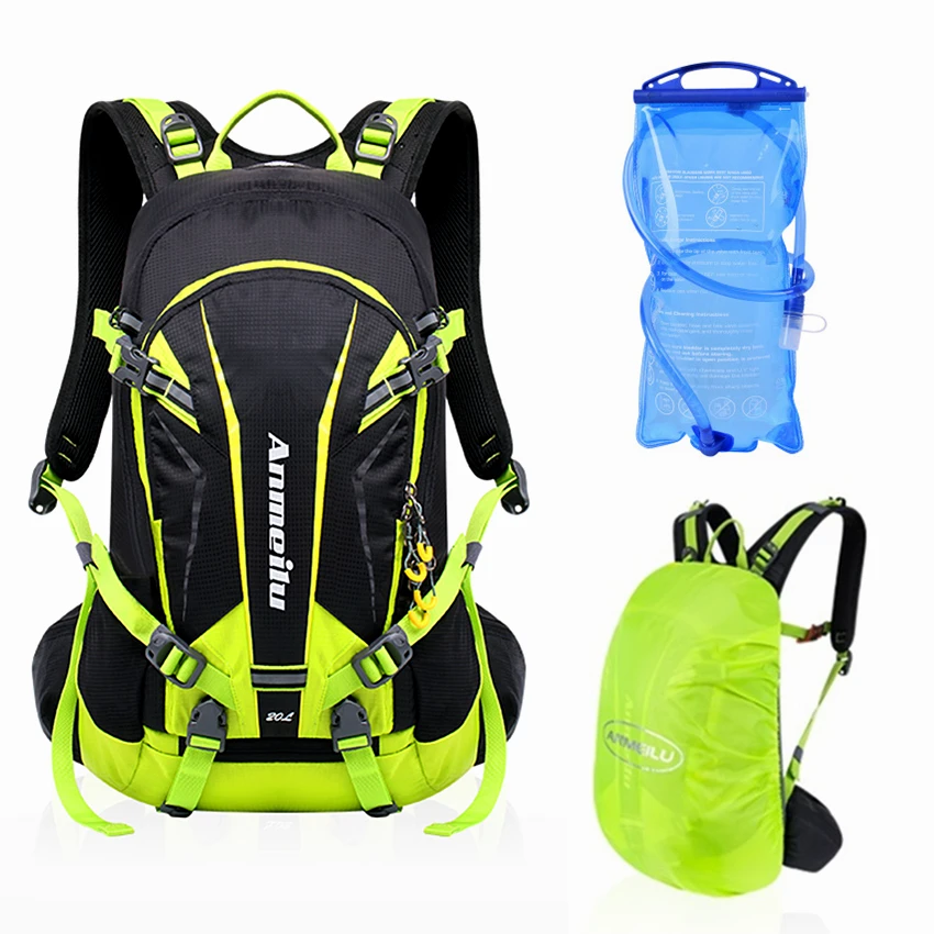 

20L Waterproof Cycling Bicycle Bag Rain Cover Breathable Lightweight Rucksack Hike Camping MTB Mountain Bike Hydration Backpack