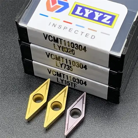 VCMT 110304   LY15TF LY6020 LY735 초경 인서트 내부 선삭 공구 VCMT 110304   금속 선반 도구 CNC 터닝 인서트
