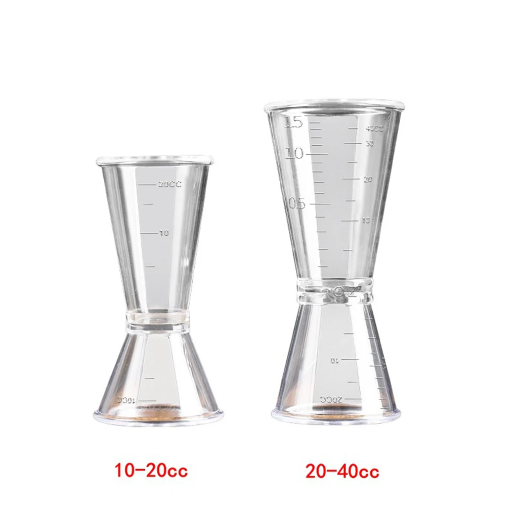 Double Clear Cocktail Measure Cup For Home Bar Party Useful Bar Accessories Drink Measurement Measure Cup Cocktail Shaker Jigger