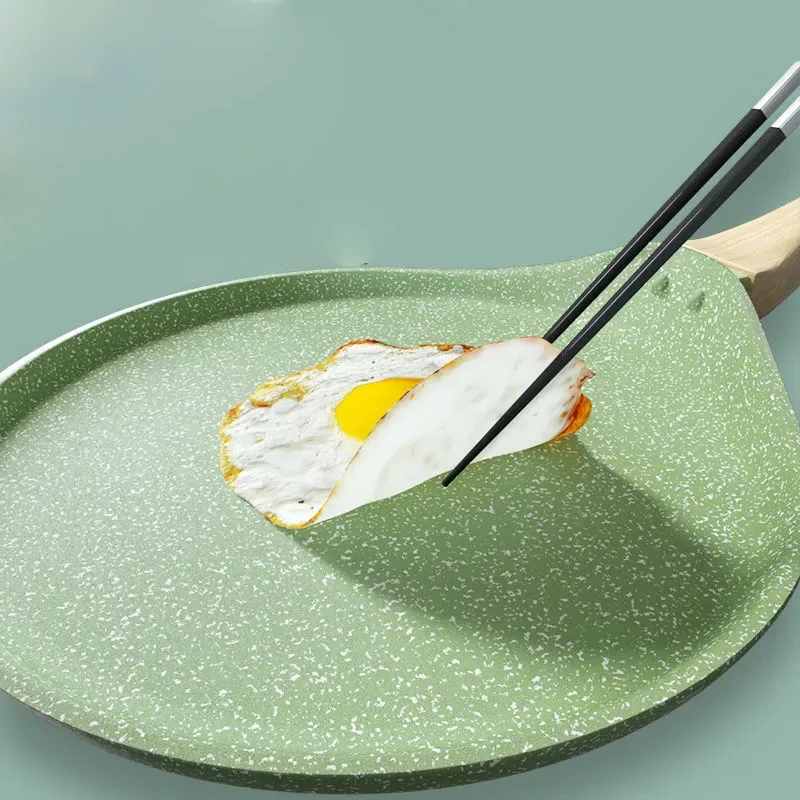 18/22/28cm Non-stick Frying Pan Pancake Pan for Breakfast Bread Egg Pizza Crepe Pan Kitchen Cookware Induction Cooker Gas Stove