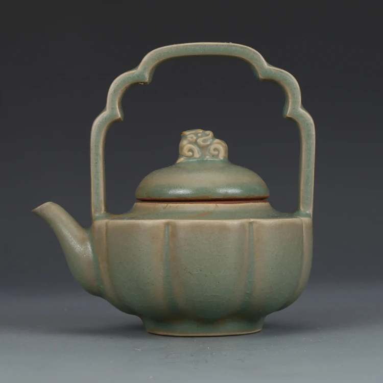 

Song Dynasty Ru Kiln Celadon Teapot Old Object Porcelain Used Goods