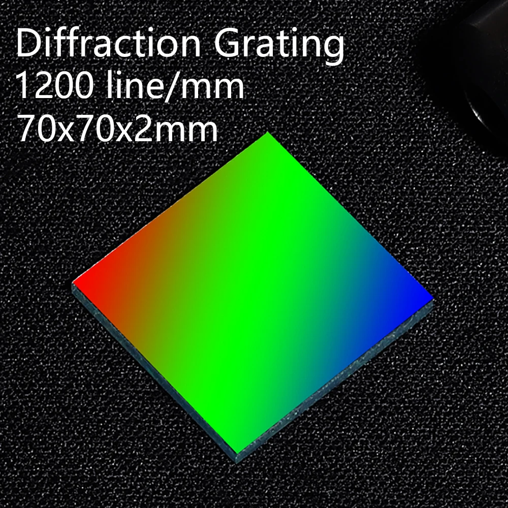 Holographic diffraction grating 1200 lines 70x70mm Ultra precision Glass engraving optical instrument  Spectroscopic analysis