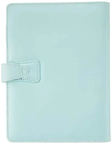 Mint Pink A5 PU  Leather  Notebook Binder, 6 Ring Planner