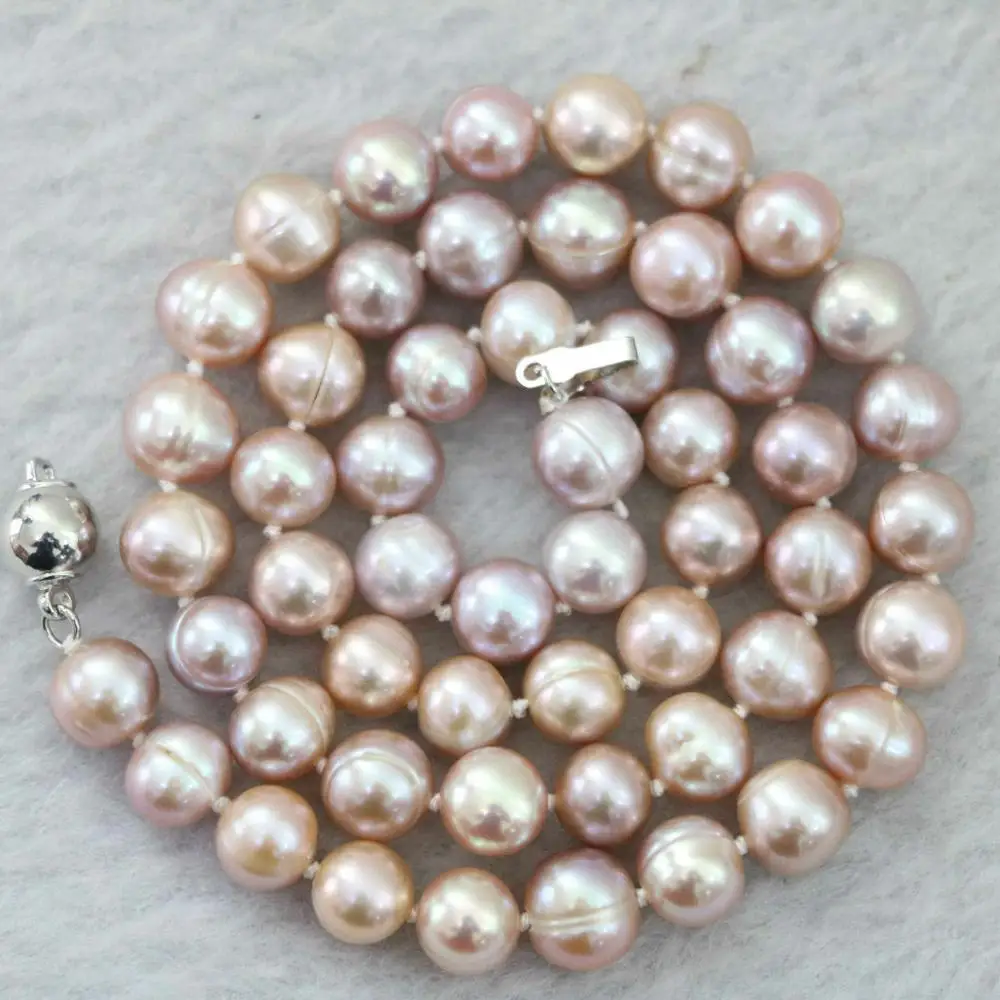 

8-9mm Purple Akoya Cultured Pearl Necklace 18INCH