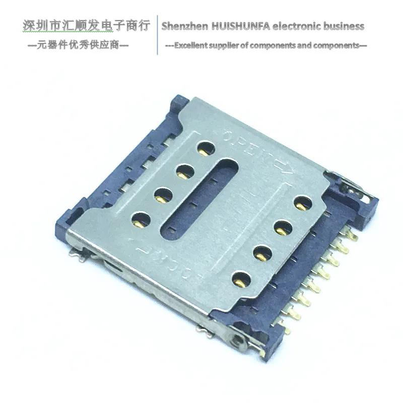 MUP-C791  Flip-top Micro Sim card holder   8p    H1.5