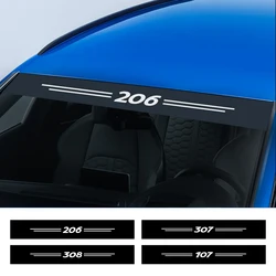 Car Front Windshield Reflective Stickers Decals For Peugeot 307 206 308 407 207 3008 208 508 2008 301 408 107 5008 Accessories