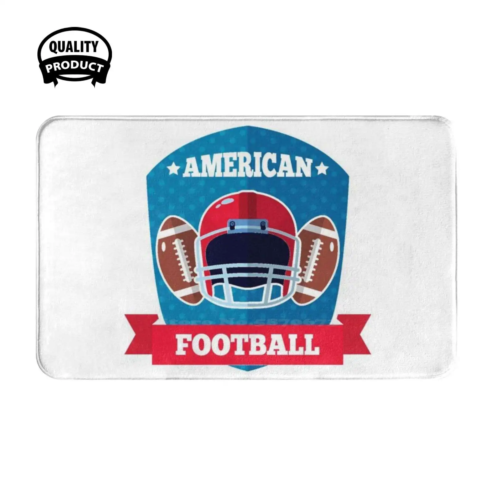 Football American Football Uniform Super Cup . Rugby Ball. Derby. 6 Soft Cushion Home Carpet Door Mat Car Rug Rugby Top Alex