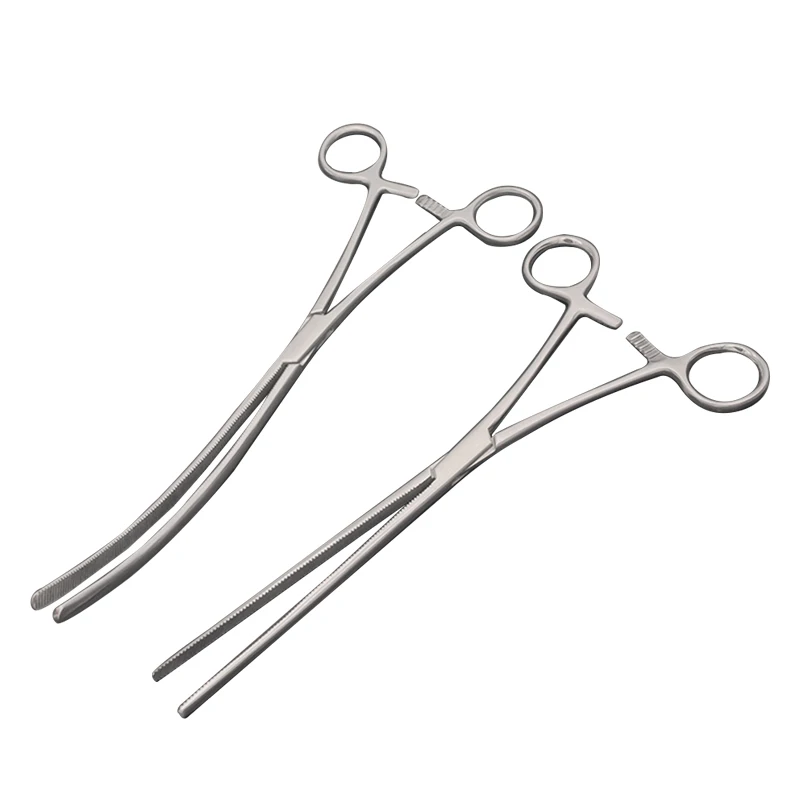 

Bowel Clamps Intestinal Forceps Straight Curved 16.5cm/22cm/25cm Medical Surgical Instruments