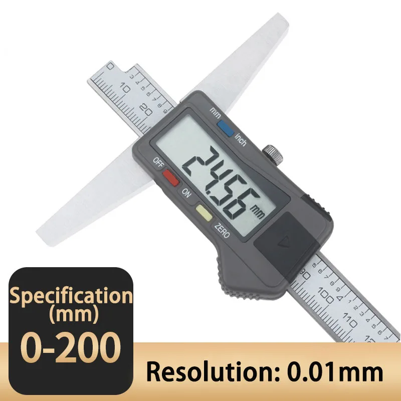 0-200mm depth caliper High precision electronic digital depth gauge vernier caliper stainless steel calipers metalworking