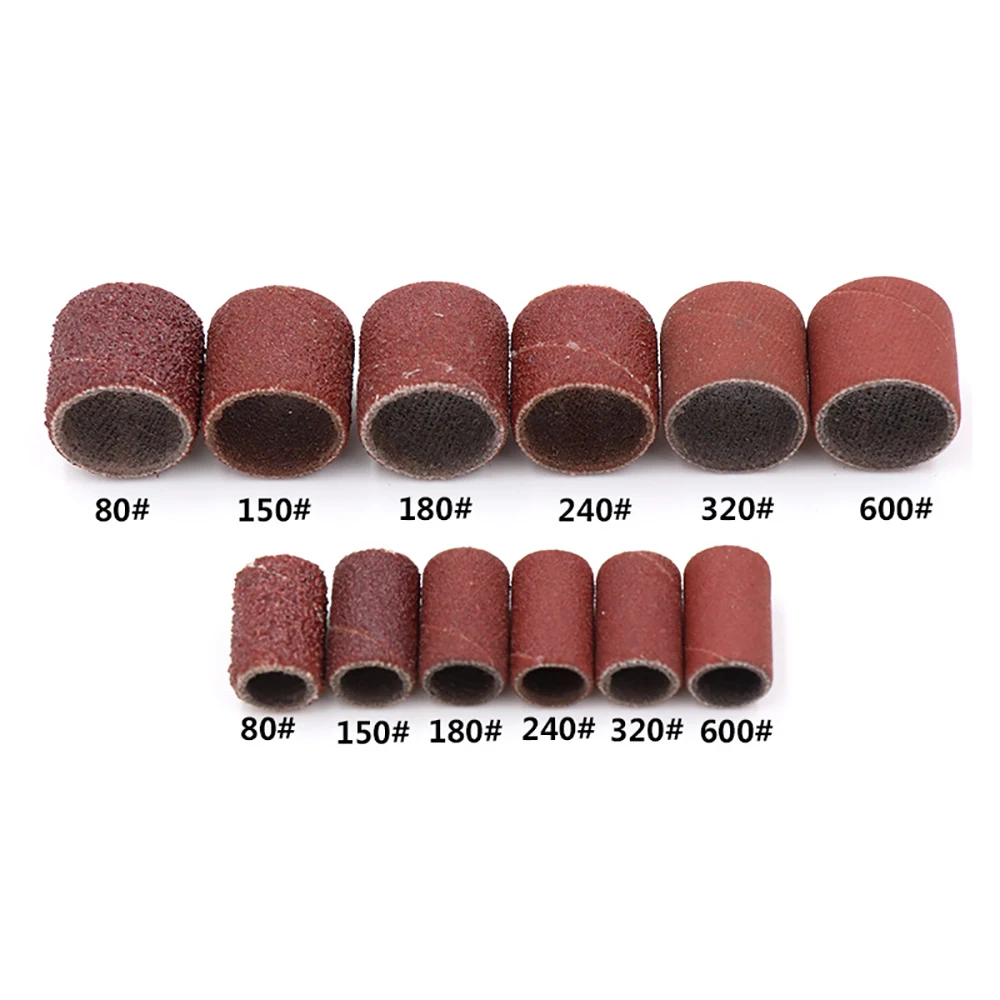 1/4 ''1/2'' Fasce di smeriglitatura Drum Maniche 80-600 Grit per Dremel Lima per Unghie Manicure