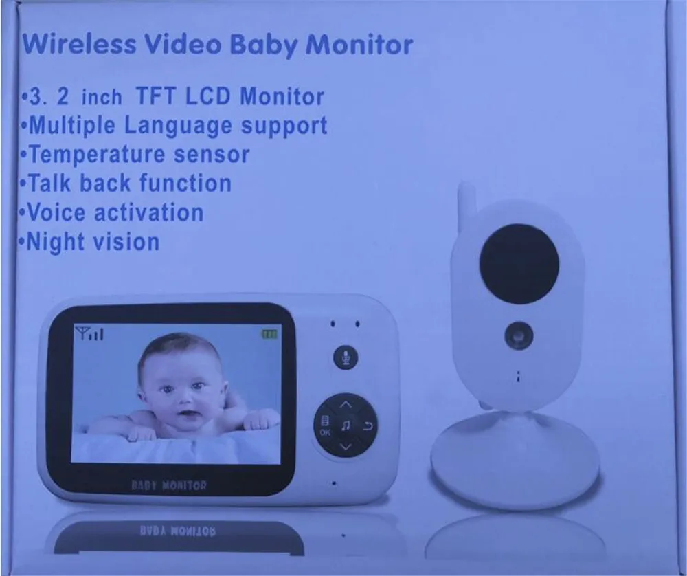 3.2 นิ้วไร้สายความละเอียดสูง Baby Nanny Security Camera Night Vision การตรวจสอบอุณหภูมิ BabySitter