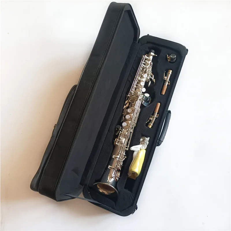 Made in Japan 875 Soprano Saxophone Reference  Silvering B-flat Soprano Sax  With Case Mouthpiece Reeds Neck