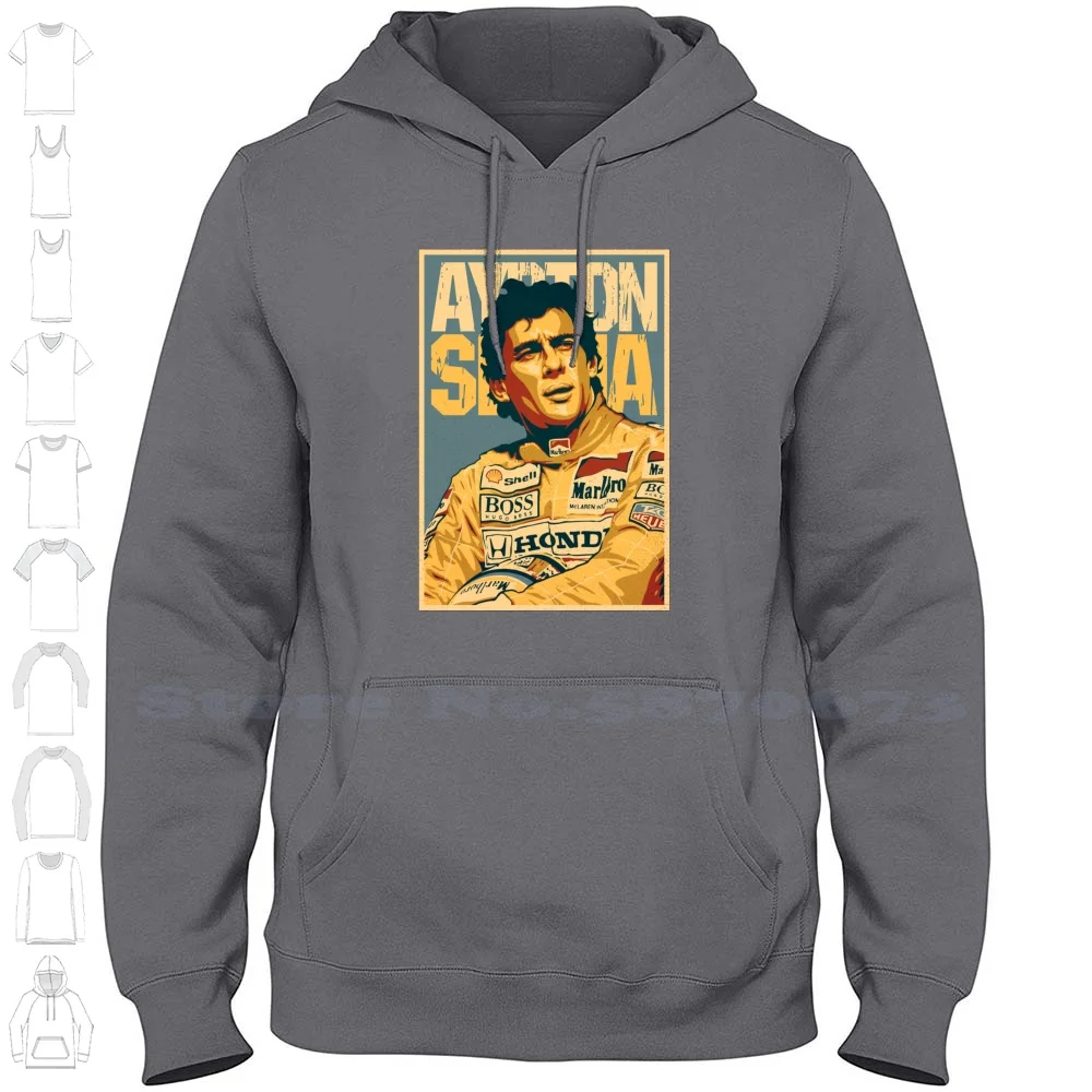 Let Me High 100% Cotton Hoodie T-Shirt Ayrton Senna Racing Champion Circuit Brazil Grand Prix