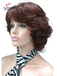 StrongBeauty Women's Short Curly Heat Resistant Synthetic Auburn Hair Wigs COLOUR CHOICES