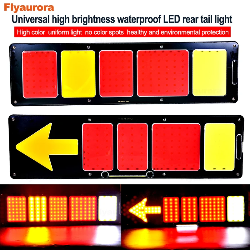 2pcs 24V Anti Collision Tail Light Taillight Auto Car Tail Brake Parking Lamp LED Stop Signal Indicator Warning led tail Light