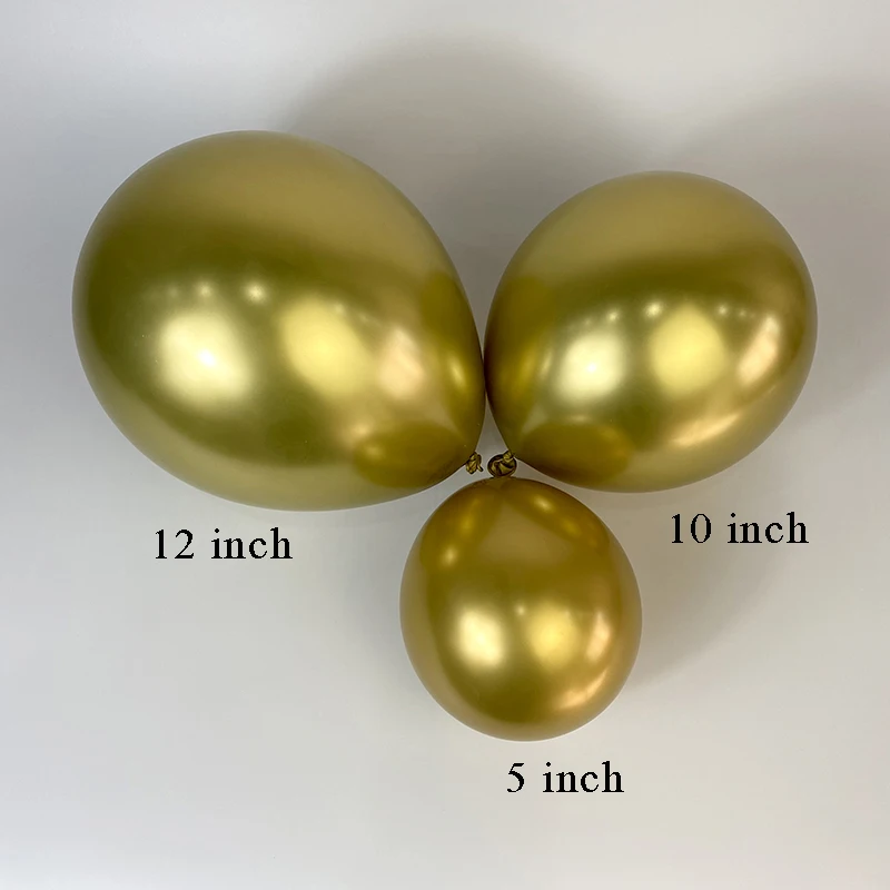 

Metallic Chrome Balloons Latex Wedding Birthday Party Decoration 18inch 12inch 10inch 5inch Gold Silver Baloons Decor Supplies