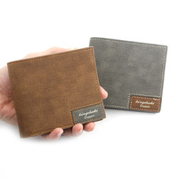 Men 's Wallet Short Large Capacity Multi-Function Fashion Casual Scrub PU Wallet Multi- Card Wallet