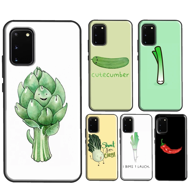 Cute Corn Vegetables Veggies Fundas For Samsung Galaxy S21 Ultra S22 S20 FE S8 S9 S10 Note 10 Plus Note 20 Ultra Case