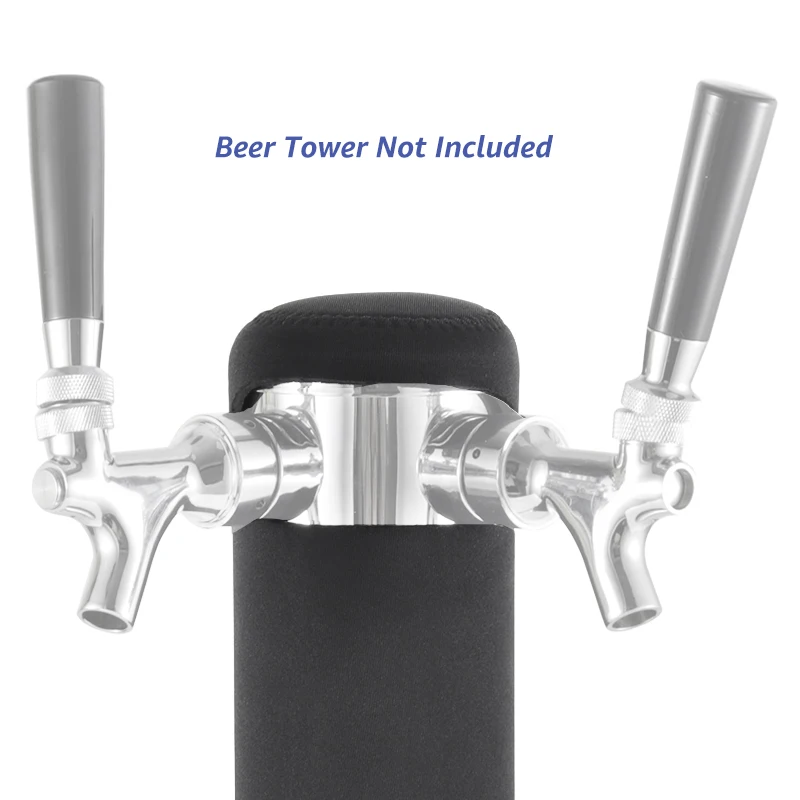 Insulating Beer Tower Cover, Thick Neoprene Tower Cooler Sleeve for 3\'\' Kegerator Column, End the Foam and Ensure Ice-Cold Pours