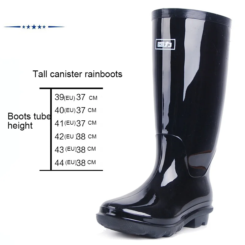 Menwellies Black Insulating Galoshes Rain Boots Rubber Sole Gumboots Fishing Boots Bot Rain Shoes Boots Men