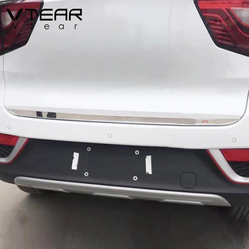 Vtear For Mg Zs Rear Door Tailgate Trim Chrome Decorative Car Strip Cover Accessories Trunk Hatch Handle Car-Styling Exterior