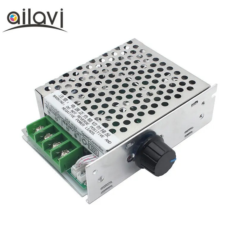 

PWM контроллер высокой мощности регулятор двигателя пост. Тока 2V24V36V48V80V30A потенциометр с переключателем