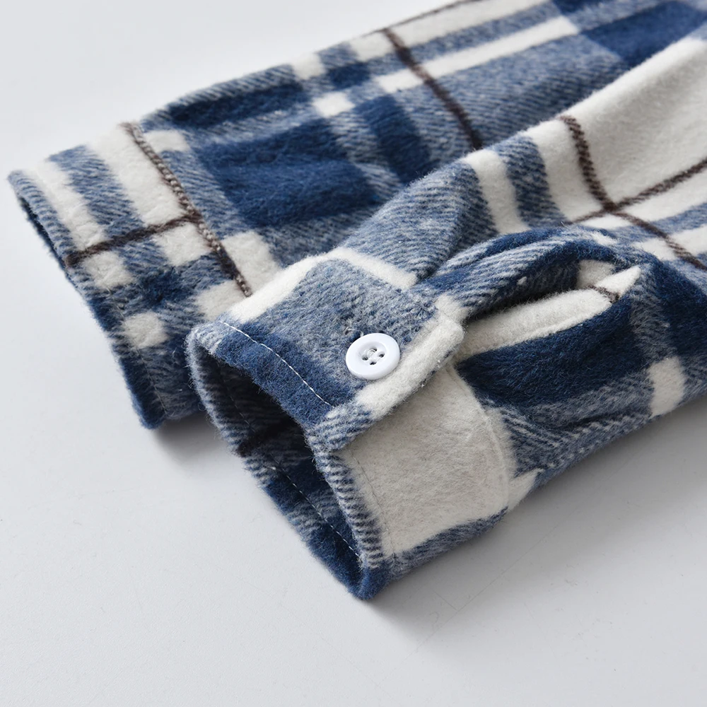 top and top Autumn Winter Fashion Baby Boy Long Sleeve Cotton Plaid Shirt Casual Turn-down Classic Kids Thick Warm Blouses