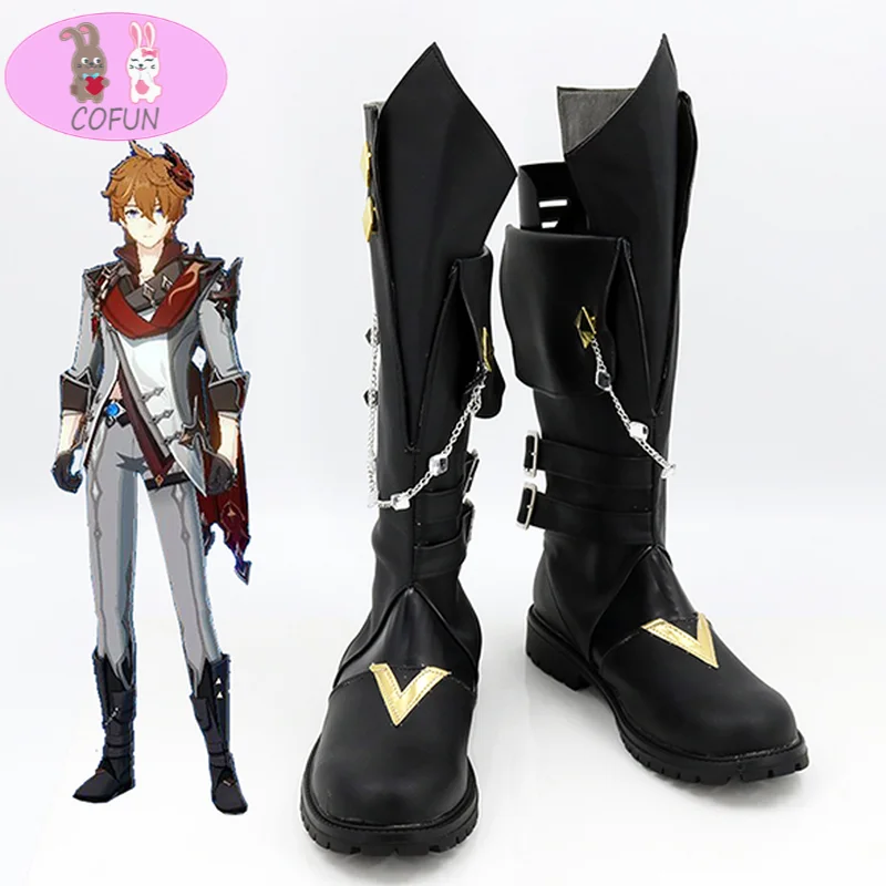 

[Customize] Game Genshin Impact Tartaglia Dadaliya Boots Halloween Cosplay Shoes 2021 New
