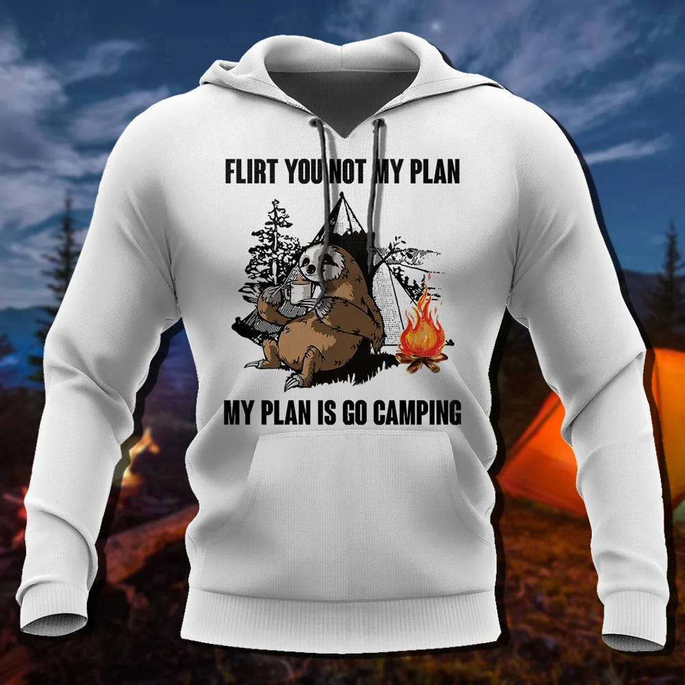 CLOOCL Men Hoodie Flirt You Not My Plan My Plan 3D All Over Print Hunting Hoodie Unisex Long Sleeve Autumn Casual Women Pullover