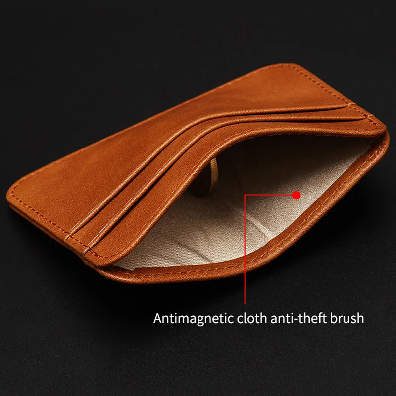 RFID Blocking PU leather Women Credit Card holder Mini Travel Wallet Bus Card Case ID Purse Coin Pocket Slim Men Cardholder