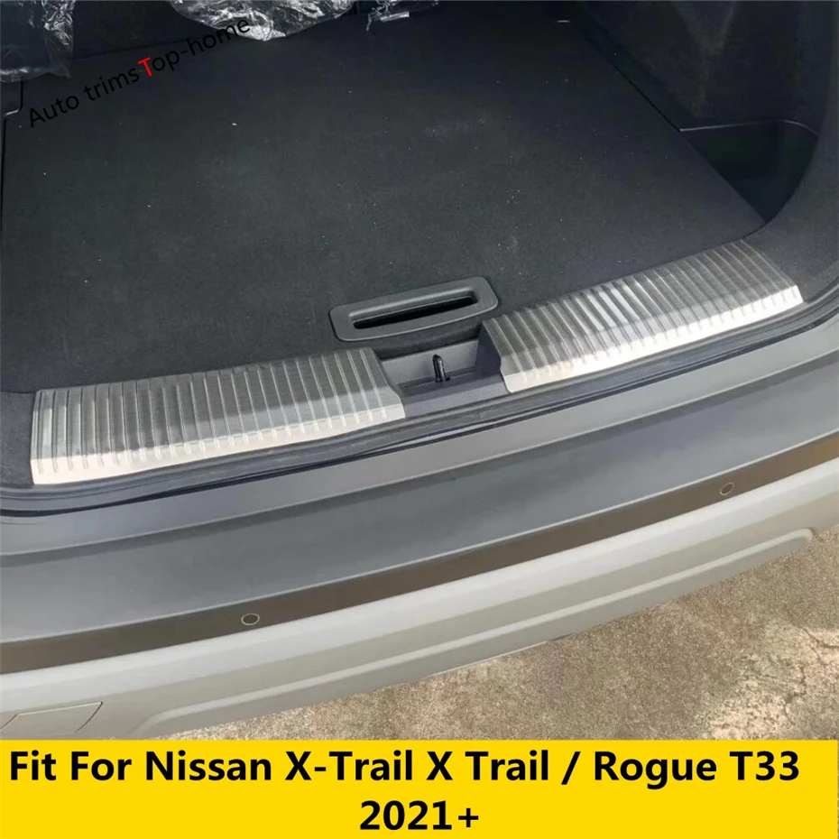 

Rear Trunk Bumper Guard Foot Plate Door Sill Protector Cover For Nissan X-Trail X Trail / Rogue T33 2021 - 2024 Car Accessories