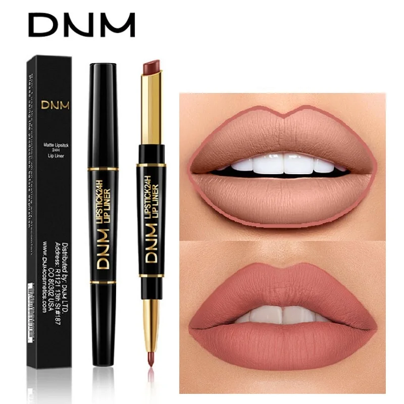 2 IN 1 Velvet Matte Lipsticks Pencil Waterproof Lip Liner Contour Sexy Red Lip Tint Long Lasting Moisturizer Lipliner Cosmetics