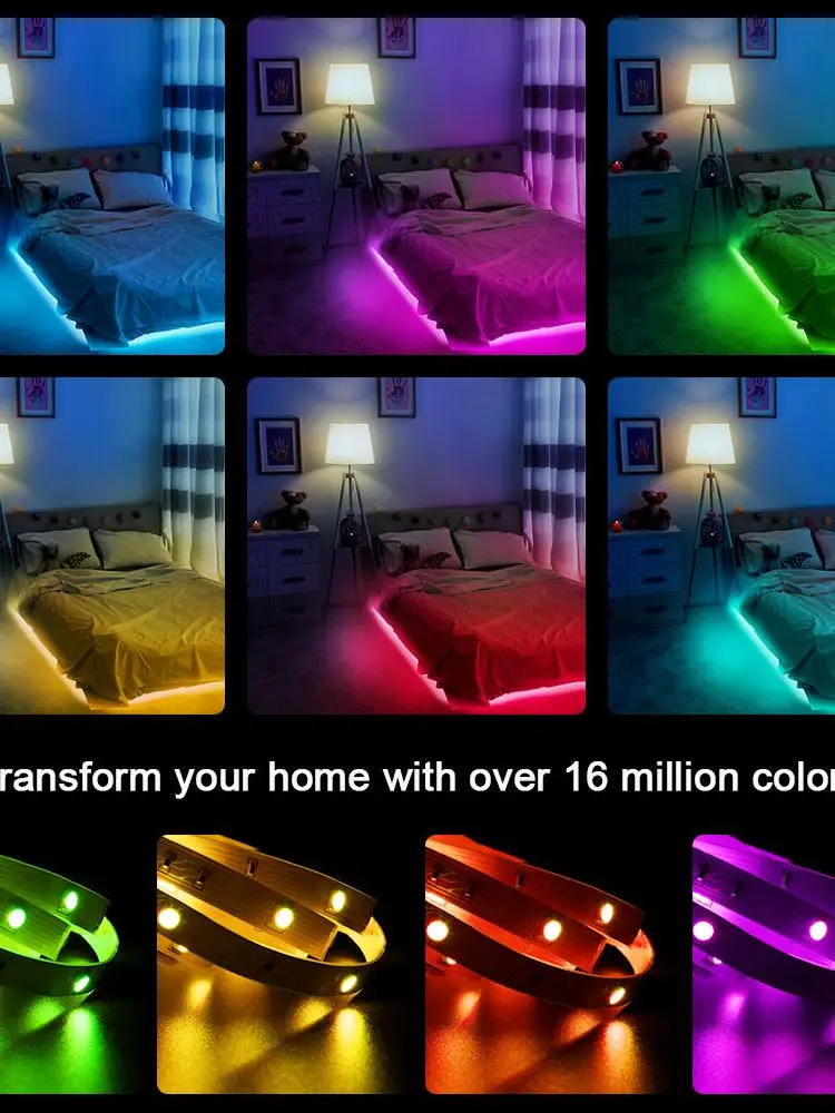 LED Strip Lights RGB  ,5V 1M-30M,16 million colors, RGB , Led Strip Lighting Music Sync, Color Changing for Party Home