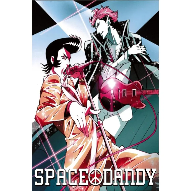 Custom Space☆Dandy Printed Satin Poster Fashion Home Art Deco Silk Poster Custom Logo Gift 20*30cm,27*40cm