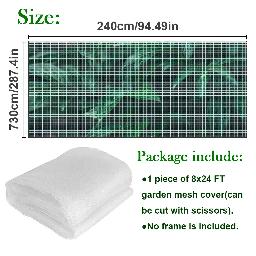 

Vegetable Mesh Netting Anti-insect Nylon Garden Netting Cover Reusable Greenhouse Plants Screen Net