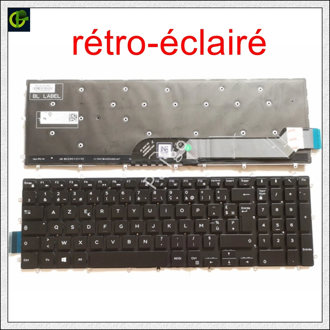 

French Backlit Azerty keyboard for Dell 15 5567 7559 5665 15-7000 5765 5767 5565 vostro 5568 V5568 PK131Q02B06 Belgian BE FR