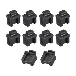 Uxcell 10pcs SFP Silicone Protectors Cap Port Cover Black 14mmx12mmx17mm Anti Dust Plug Silicone Anti-dust Stopper