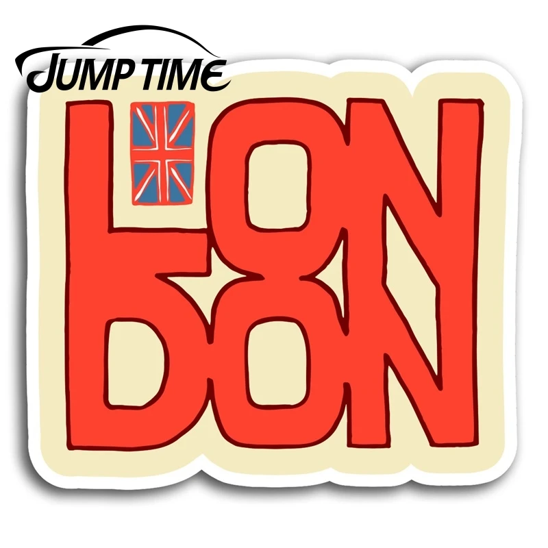 Jump Time for Fun London England Flag Vinyl Stickers Sticker Laptop Luggage Car Bumper Decal Waterproof Car Accessories