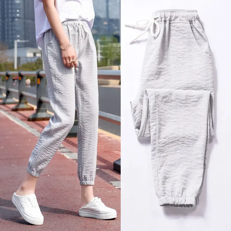 Women Pants Casual Pants For Women SpringSummer Loose Tappered Ankle-Length Sports Pants Pantalones De Mujer