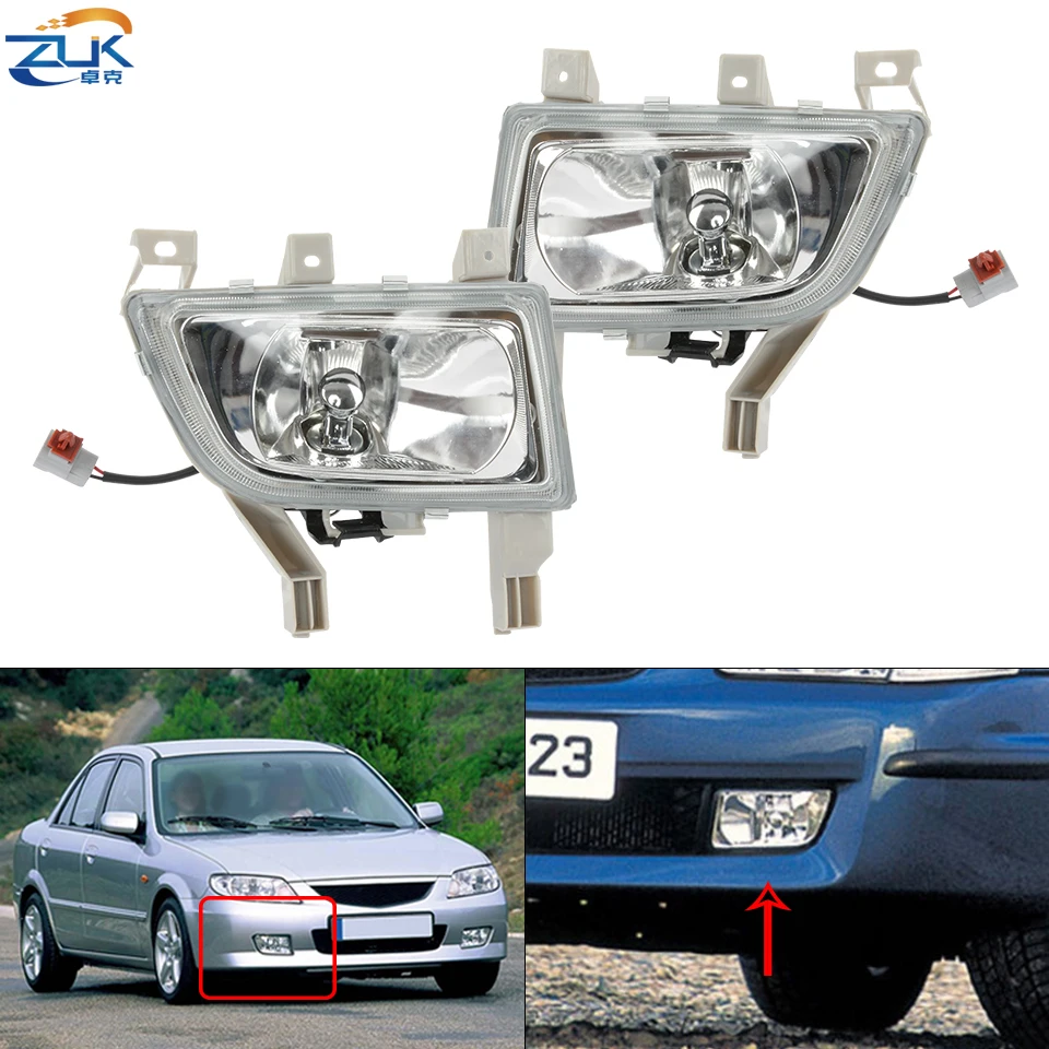 Fog Lamp Fog Light Daytime Running Light Anti-Fog Light For Mazda 323 Familia Protege BJ 1998-2003 Foglamp Foglight Reflector