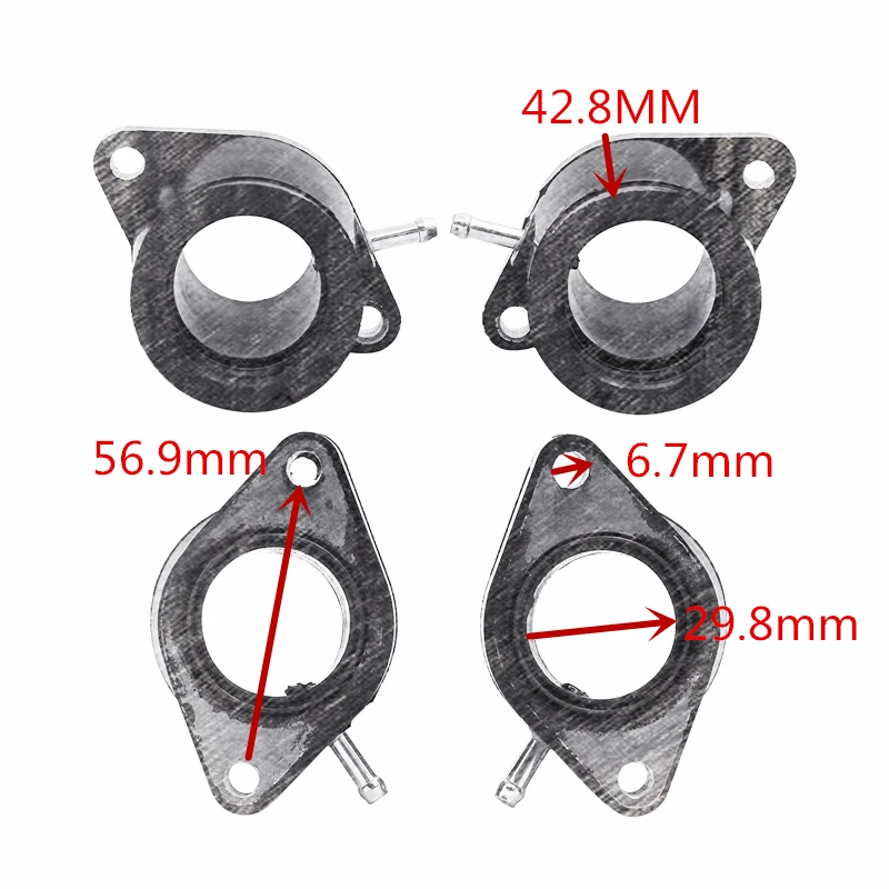 For Yamaha Xj 650 750 Xj650 Xj650J Maxim Xj750 Xj750J Xj750K 4Pcs Carburetor Carb Interface Adapter Inlet Intake Manifold Mat