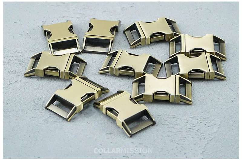1pc Metal Colorful Side Release Curved Buckles Durable Plated Buckle 10mm, 15mm, 20mm, 25mm Dog Collar Paracord DIY Accessories