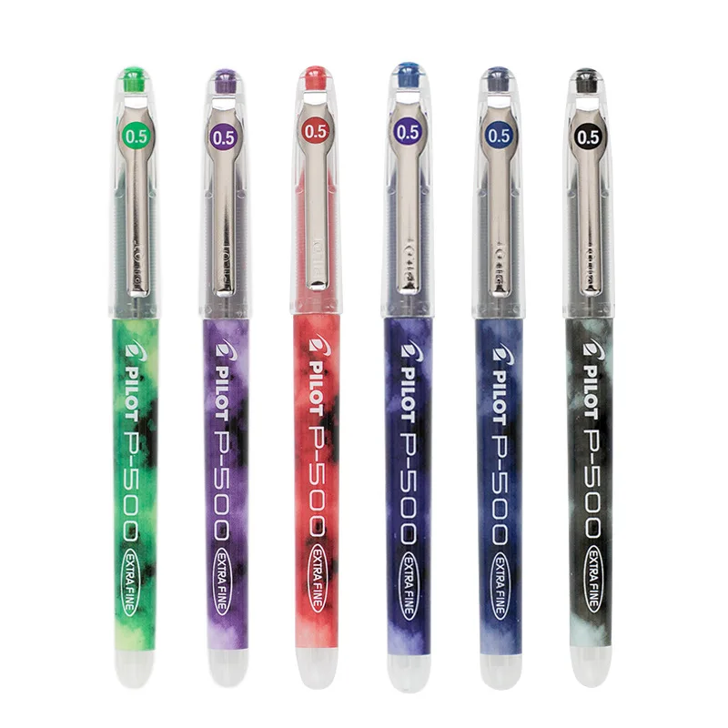 Pilot P500 P700 Gel Ink Pen Extra Fine Ball Point Pens Waterproof Color Pigment Type Stationery Office School Supplies A6017