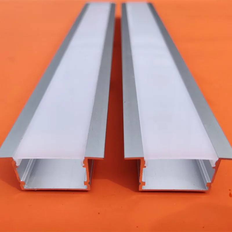 1 meters each piece  ,  30mm wide high quality   recessed  aluminum profile  with milky cover and end caps+mounitng clips